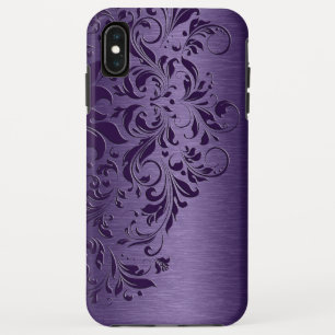 Elegant Deep Paarse Floral Lace Case-Mate iPhone Case