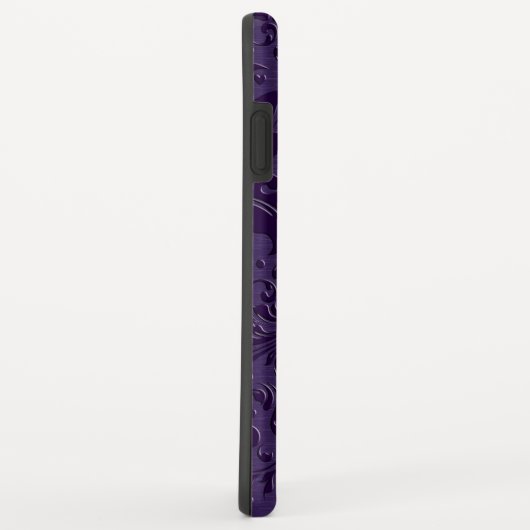 Elegant Deep Paarse Floral Lace Case-Mate iPhone Case (Achterkant/rechts)