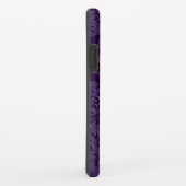 Elegant Deep Paarse Floral Lace op Paars Case-Mate iPhone Case (Achterkant/rechts)