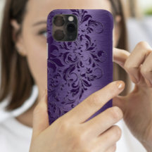 Elegant Deep Paarse Floral Lace op Paars