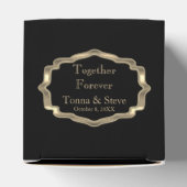 Elegant Deep Paarse marmer en Gold Favor Box Bedankdoosjes (Bovenkant)