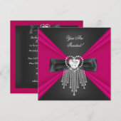 Elegant Deep Pink Black Alle keren Kaart (Voorkant / Achterkant)