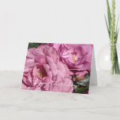 Elegant Deep Pink Rose Birthday Kaart (Voorkant)