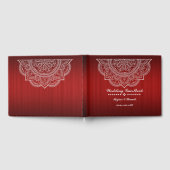 Elegant Deep Red Burgundy Paisley Mandala Gastenboek (Volledig)