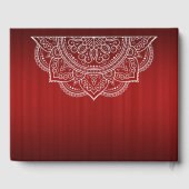 Elegant Deep Red Burgundy Paisley Mandala Gastenboek (Achterkant)
