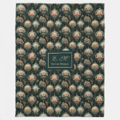 Elegant deep red & gold luxury baubles throw gift fleece deken (Voorkant)