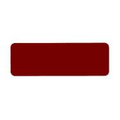 Elegant Deep Red Return Address Labels (Voorkant)