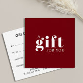 Elegant Deep Red White Beauty Salon Vierkante Visitekaartjes