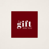 Elegant Deep Red White Beauty Salon Vierkante Visitekaartjes (Voorkant)