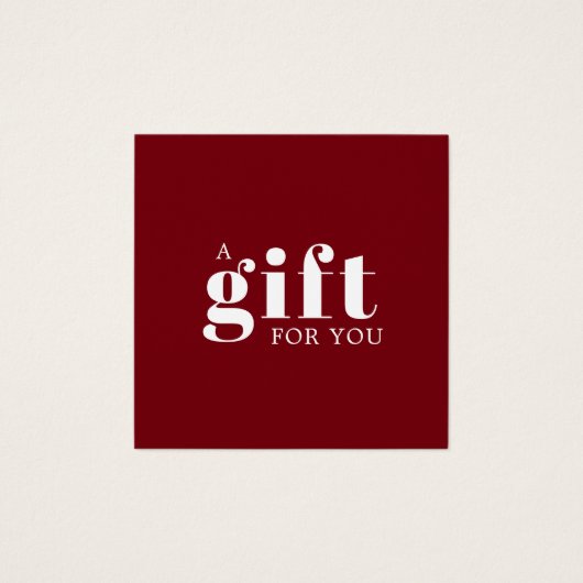 Elegant Deep Red White Beauty Salon Vierkante Visitekaartjes (Voorkant)