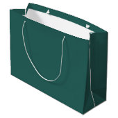 Elegant Deep-Teal Christmas Gift Bag | Modern Holi Groot Cadeauzakje (Achterkant Gekanteld)