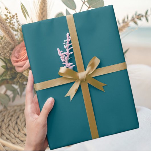 Elegant Deep Teal Minimalist Wrapping Paper Roll Cadeaupapier