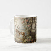 Elegant Deer Antiek Woodland Wildlife Koffiemok (Voorkant links)