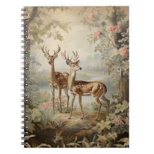 Elegant Deer Antiek Woodland Wildlife Notitieboek