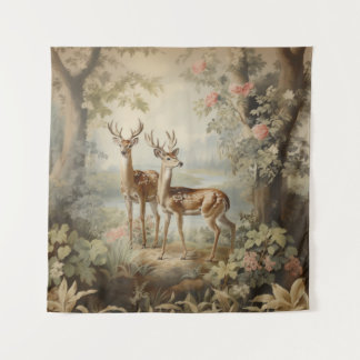 Elegant Deer Antiek Woodland Wildlife Wandkleed