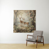 Elegant Deer Antiek Woodland Wildlife Wandkleed (In Situ (horizontaal))