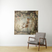 Elegant Deer Antiek Woodland Wildlife Wandkleed (In situ)