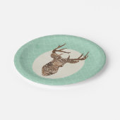 Elegant Deer Antlers Rustic country Weddenschap Papieren Bordje (Gekanteld)