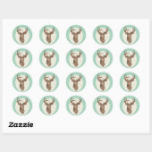 Elegant Deer Antlers Rustic country Weddenschap Ronde Sticker (Vel)