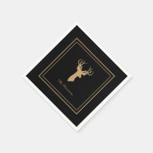 Elegant Deer Black & Tan Farmhouse Style Servet (Hoek)