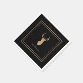 Elegant Deer Black & Tan Farmhouse Style Servet (Hoek)