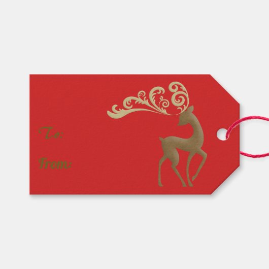 Elegant Deer Cadeaulabel (Voorkant (Horizontaal))