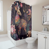 Elegant Deer Design Shower Curtain Douchegordijn (In situ)