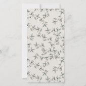 Elegant Deer Floral Crest Vrijgezellenfeest Invite Bedankkaart (Achterkant)