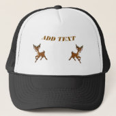 Elegant Deer Left and Right sides Images ADD TEXT  Trucker Pet (Voorkant)