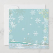 Elegant Deer Snowflakes Holiday Party Uitnodiging (Achterkant)