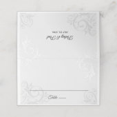 Elegant dekplaatje voor wijnstokken bruiloft plaatskaartje (Buitenkant ongevouwen)