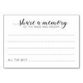 Elegant Delen Geheugen van Bruid bruidegom Bruilof Kaart (Voorkant)