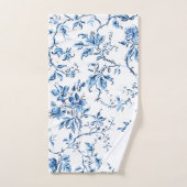 Elegant Delft Blue en White Floral Bad Handdoek (Handdoek)