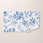 Elegant Delft Blue en White Floral Bad Handdoek (Handdoek)