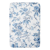 Elegant Delft Blue en White Floral Badmat (Voorkant Verticaal)