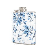 Elegant Delft Blue en White Floral Heupfles (Links)