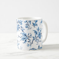 Elegant Delft Blue en White Floral