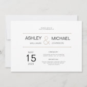 Elegant Delicaat Roos Goud Chique Bruiloft Uitnodi Kaart (Achterkant)