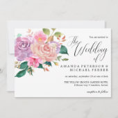 Elegant delicaat roze rozen bouquet Weddenschap Kaart (Voorkant)