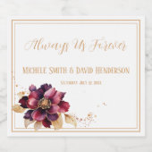 Elegant Delicaat Wit Gouden Bourgogne Sparkling Wijnetiket (Enkel label)