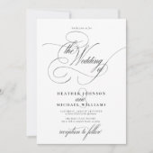 Elegant Delicate Black Modern Calligraphy Classic Kaart (Voorkant)