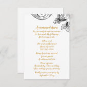 Elegant Delicate Bloemen Bruiloft accommodatie kaa Informatiekaartje (Voorkant / Achterkant)