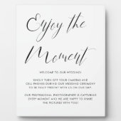 Elegant Delicate Calligraphy Unplugged Wedding Fotoplaat (Voorkant)