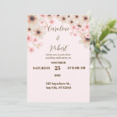 Elegant Delicate en romantisch, deze bloemenbruilo Kaart (Staand voorkant)