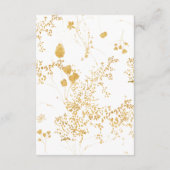 Elegant Delicate Floral Calligraphy Wedding Detail Informatiekaartje (Achterkant)