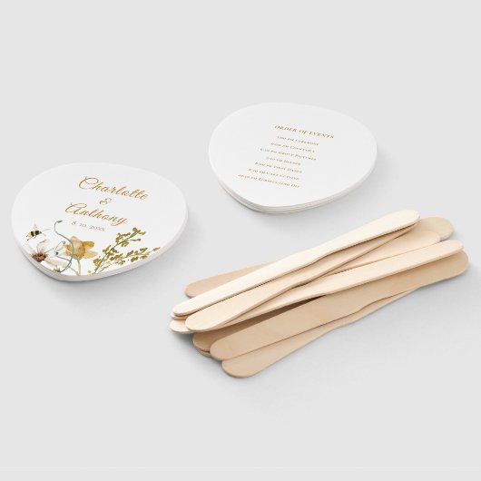 Elegant Delicate Floral Secret Garden Wedding Handwaaier (Niet-gemonteerd)