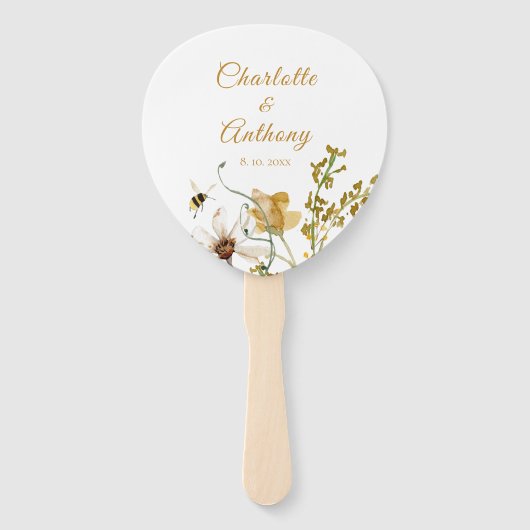 Elegant Delicate Floral Secret Garden Wedding Handwaaier (Voorkant)