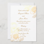 Elegant Delicate Flowers Wedding Uitnodiging (Voorkant)