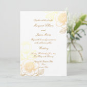 Elegant Delicate Flowers Wedding Uitnodiging (Staand voorkant)
