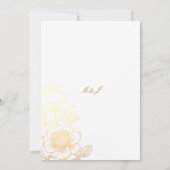 Elegant Delicate Flowers Wedding Uitnodiging (Achterkant)